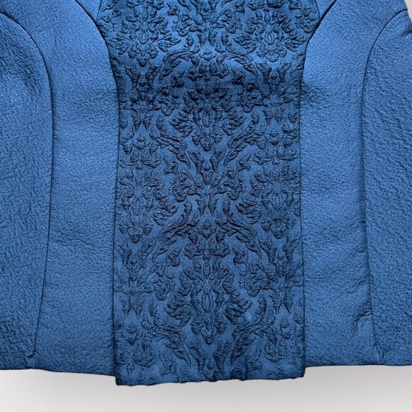 Tibi Size 8 Black Virgin Wool Worth Embroidered V-Neck Fit & Flare Mini Dress - Picture 5 of 13